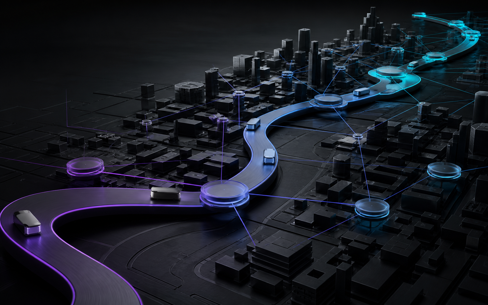 Automotive and mobility abstract editorial visual